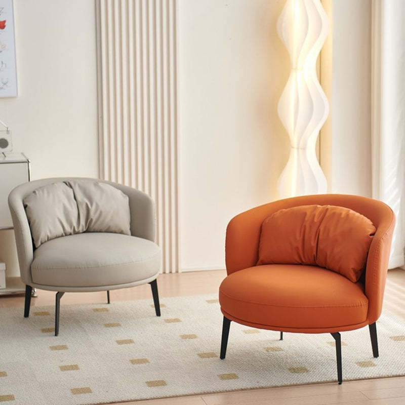 Scandinavian PU Leather Accent Chair