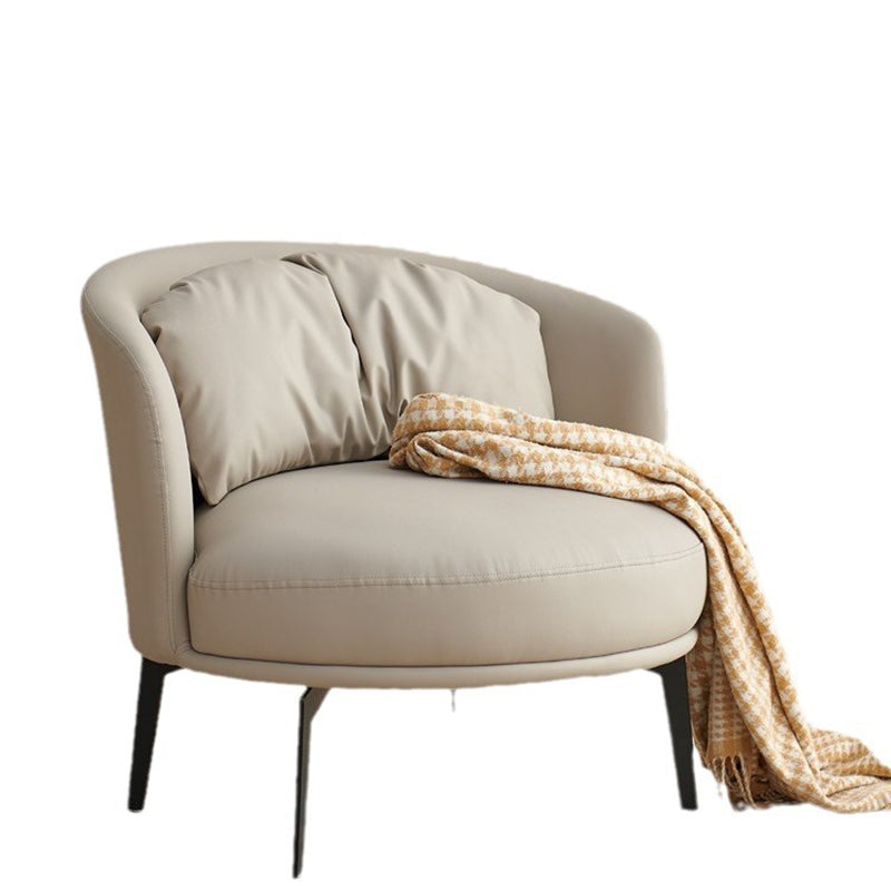 Scandinavian PU Leather Accent Chair