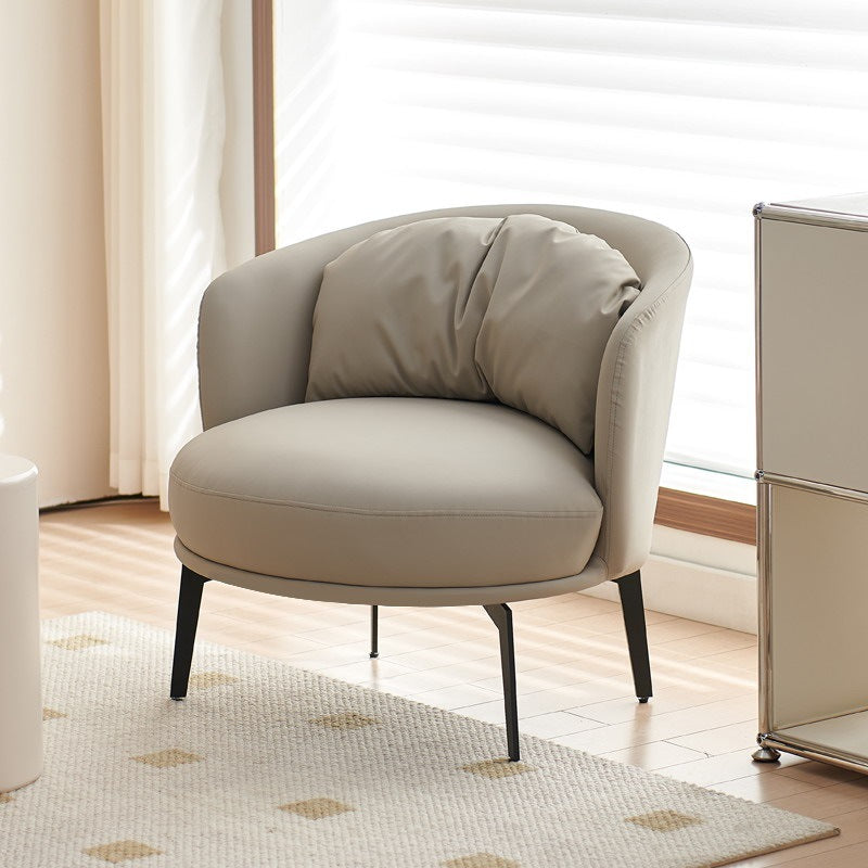 Scandinavian PU Leather Accent Chair