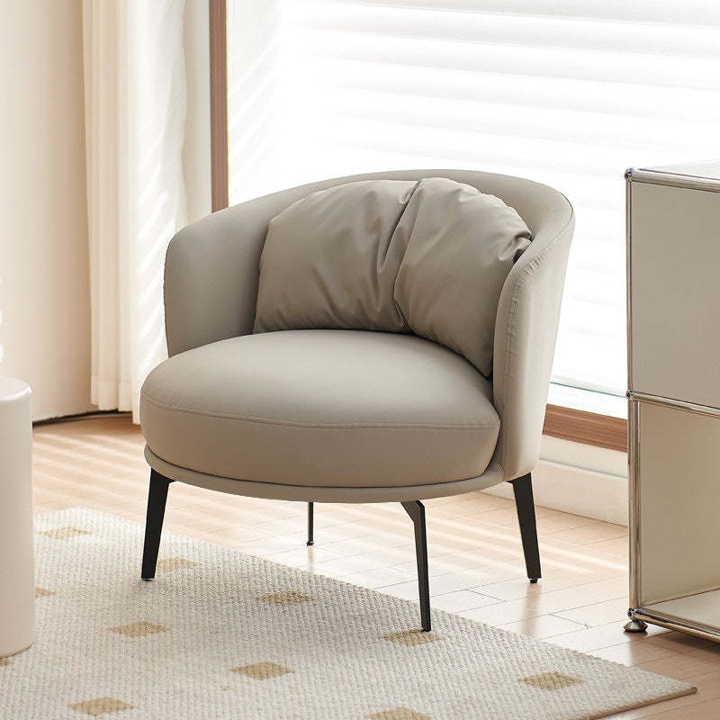 Scandinavian PU Leather Accent Chair
