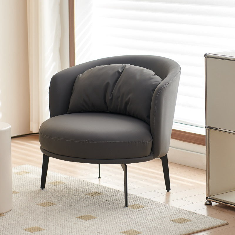 Scandinavian PU Leather Accent Chair