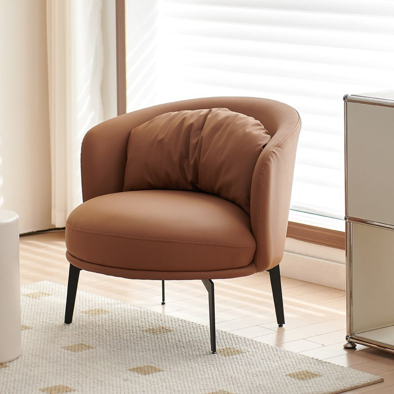 Scandinavian PU Leather Accent Chair