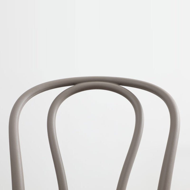Scandinavian Round Plastic Dining Chair — Gray