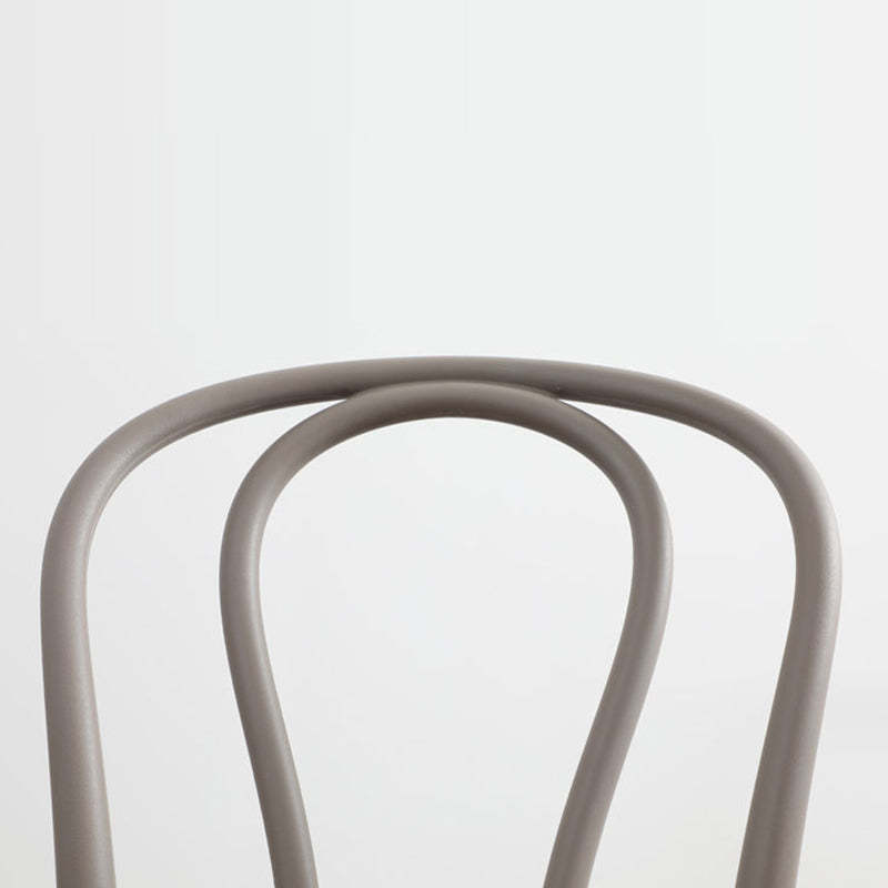 Scandinavian Round Plastic Dining Chair — Gray