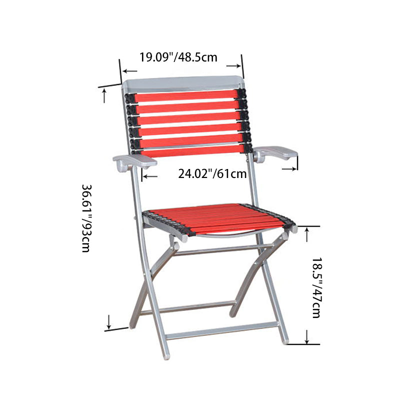 Contemporary Woven Rubber Alloy Dining Chair — Orange