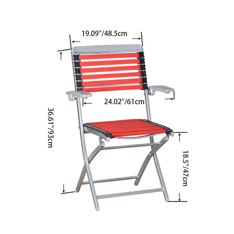 Contemporary Woven Rubber Alloy Dining Chair — Orange