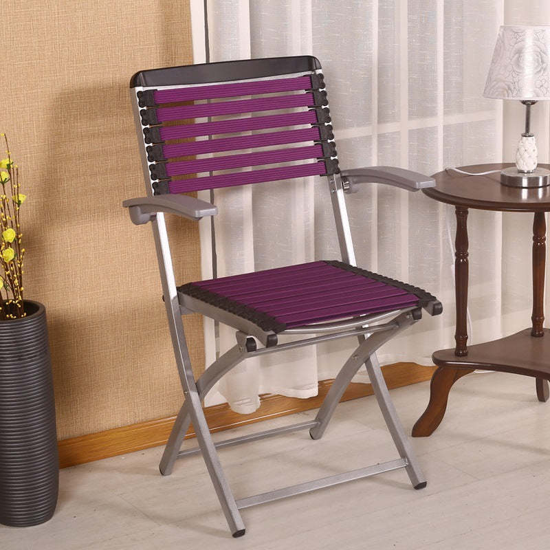 Contemporary Woven Rubber Alloy Dining Chair — Blue