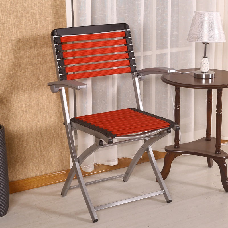Contemporary Woven Rubber Alloy Dining Chair