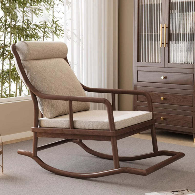 Lighom traditional upholstered recliner walnut recliner