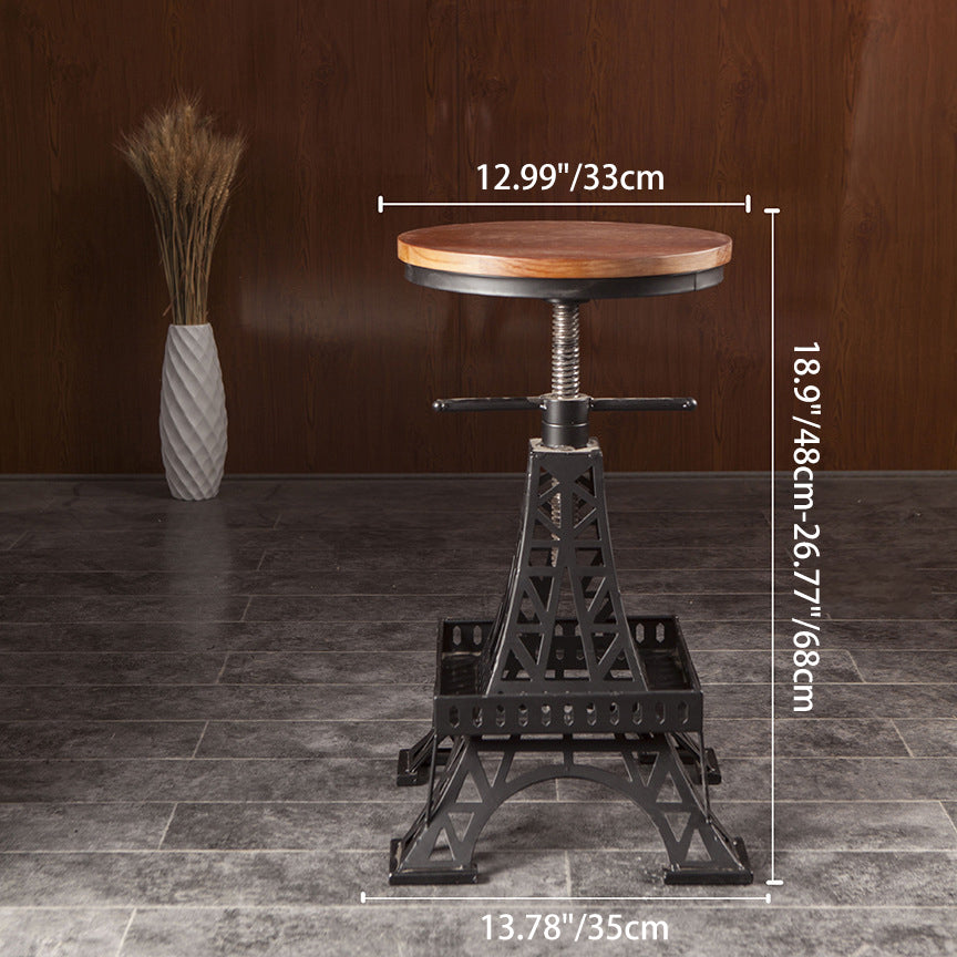 Creative solid eiffel wood bar & counter stools