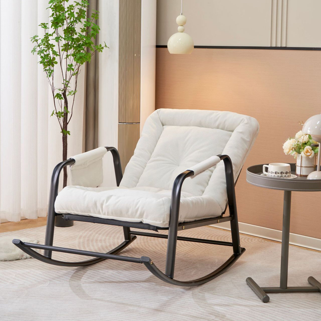 Contemporary Corduroy Reclining Accent Chair