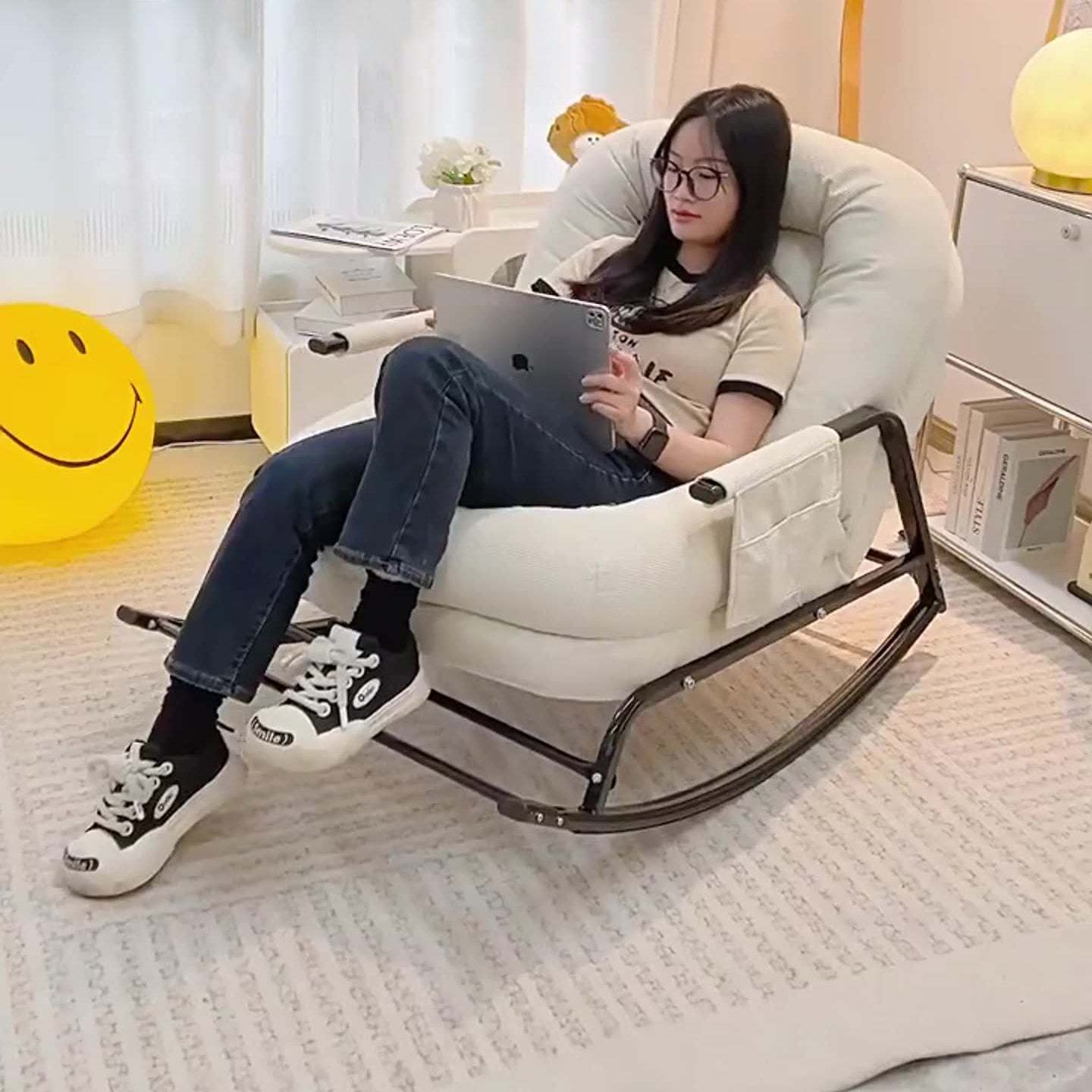 Contemporary Corduroy Reclining Accent Chair
