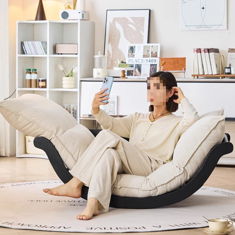 Arc Velvet Steel Rocking Chair