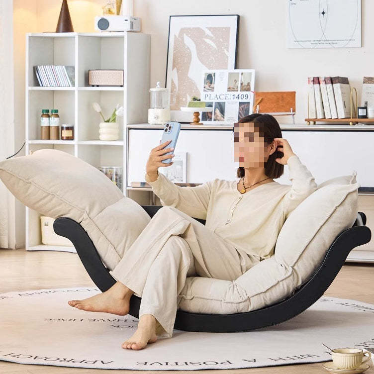 Arc Velvet Steel Rocking Chair