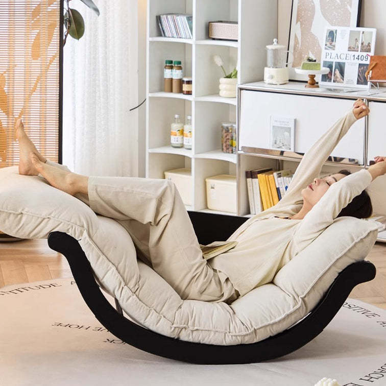 Arc Velvet Steel Rocking Chair