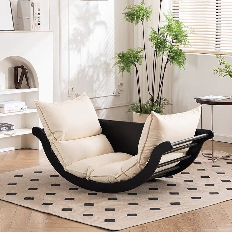 Arc Velvet Steel Rocking Chair
