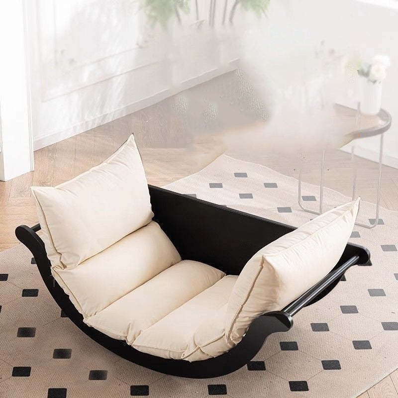 Arc Velvet Steel Rocking Chair