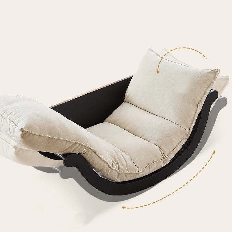 Arc Velvet Steel Rocking Chair