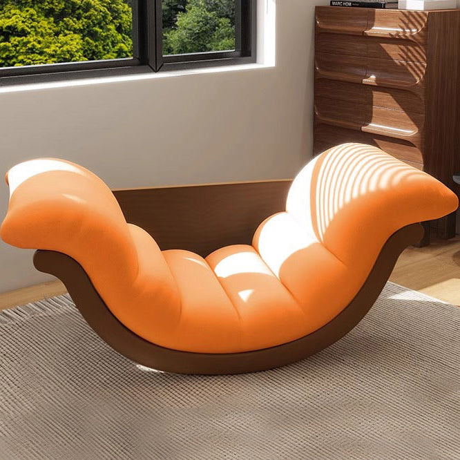 Arc Velvet Steel Rocking Chair