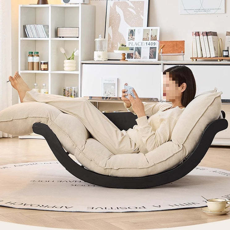 Arc Velvet Steel Rocking Chair