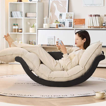 Arc Velvet Steel Rocking Chair