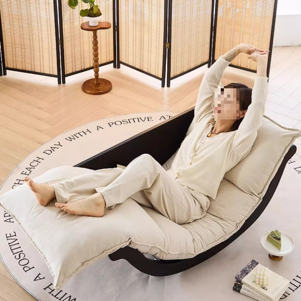 Arc Velvet Steel Rocking Chair