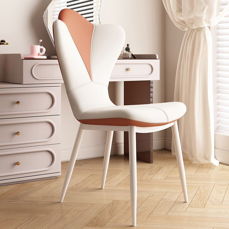 Scandinavian Microfiber Leather Steel Vanity Stool