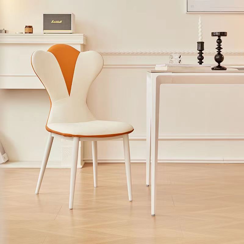 Scandinavian Microfiber Leather Steel Vanity Stool