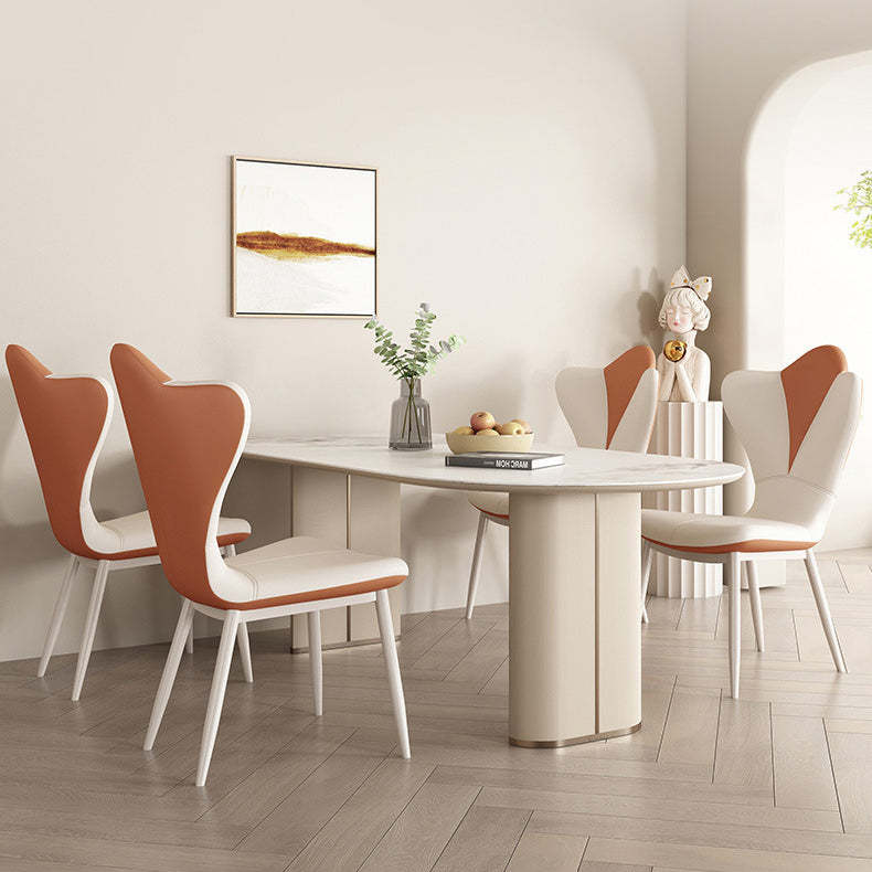 Scandinavian Microfiber Leather Steel Vanity Stool