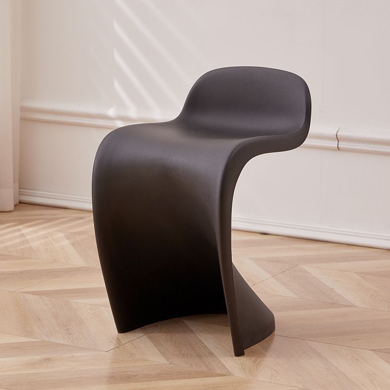 Arc Plastic Stackable Low-Back Vanity Stool