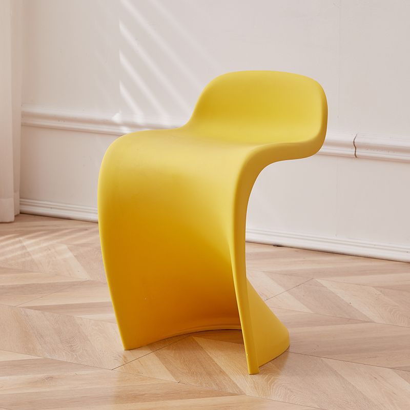 Arc Plastic Stackable Low-Back Vanity Stool