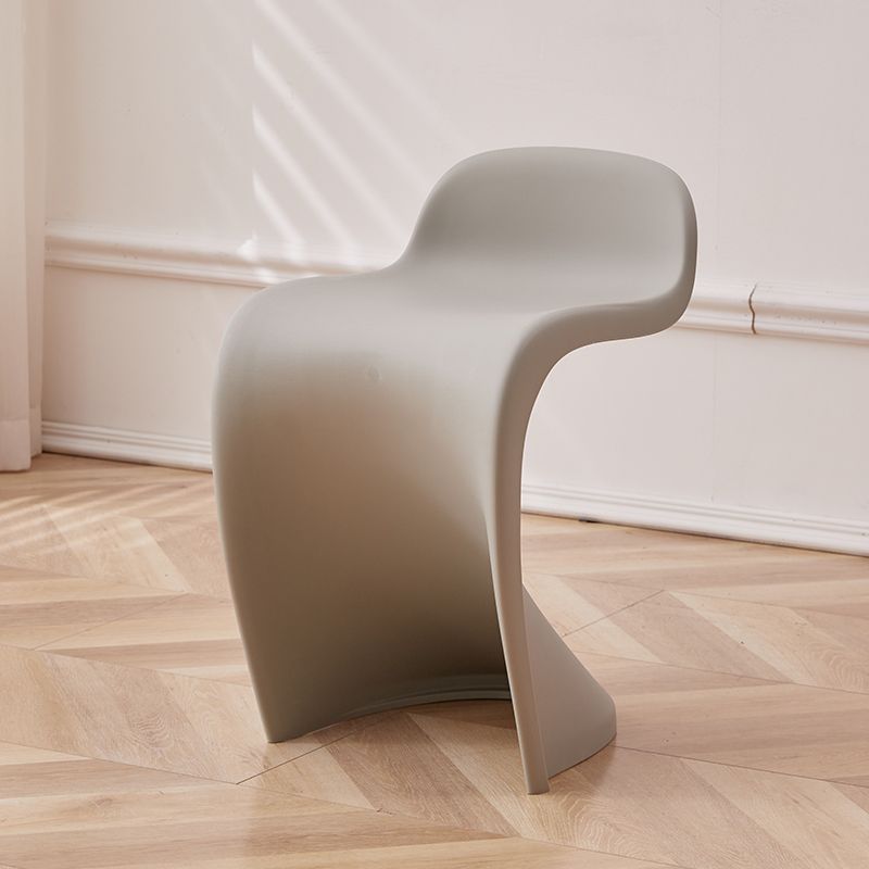 Arc Plastic Stackable Low-Back Vanity Stool