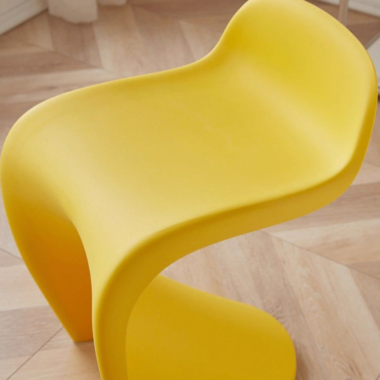 Arc Plastic Stackable Low-Back Vanity Stool