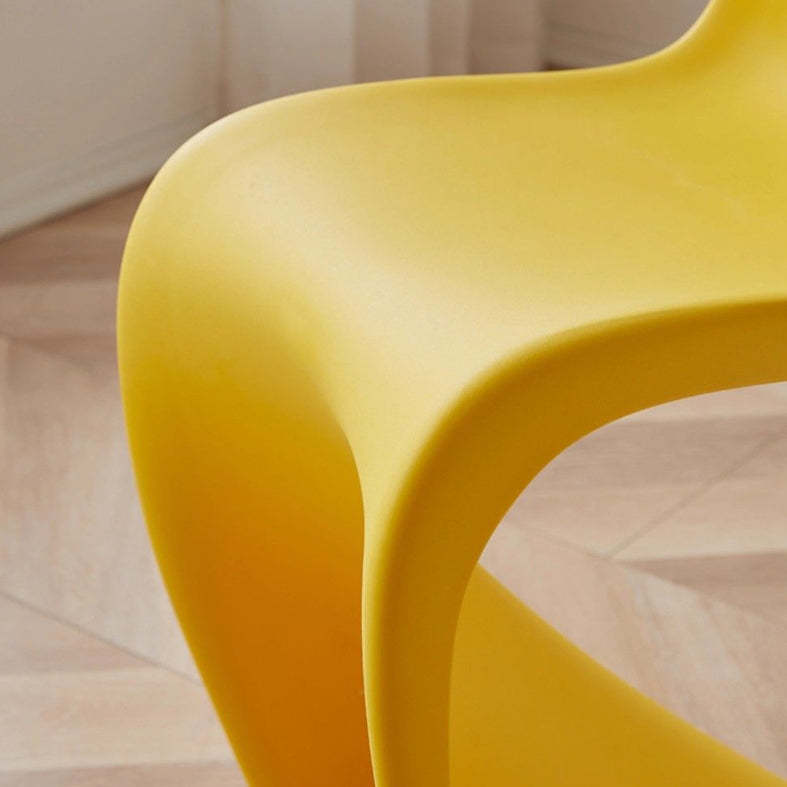 Arc Plastic Stackable Low-Back Vanity Stool