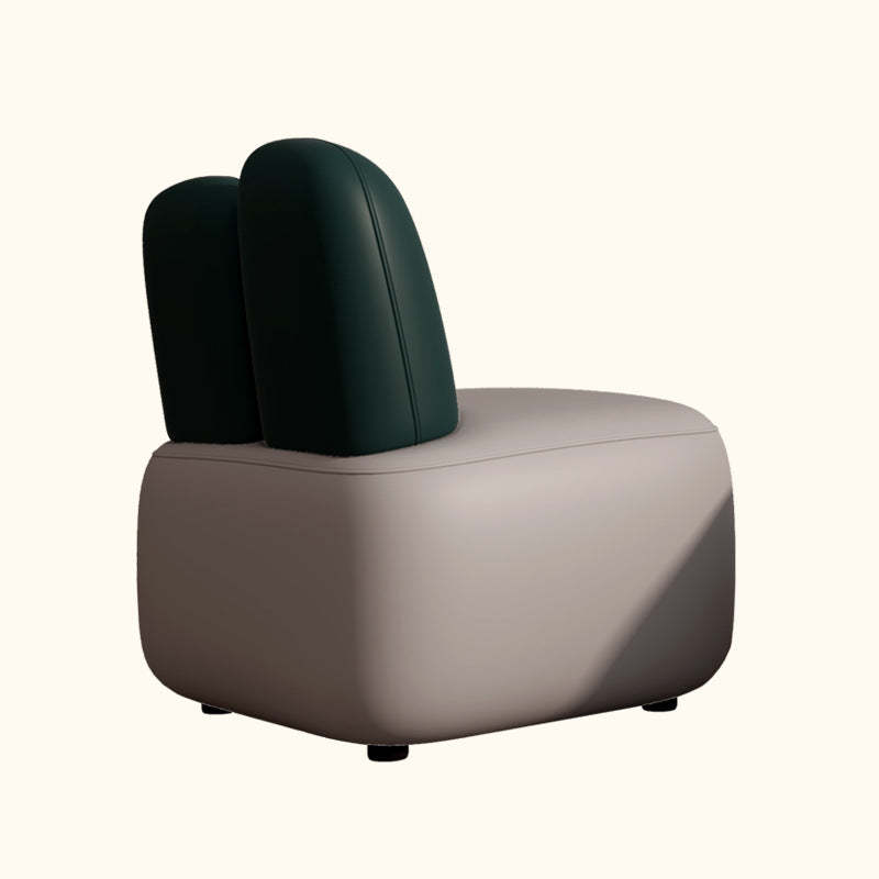 Contemporary Houndstooth Rabbit-Ear-Back Accent Chair
