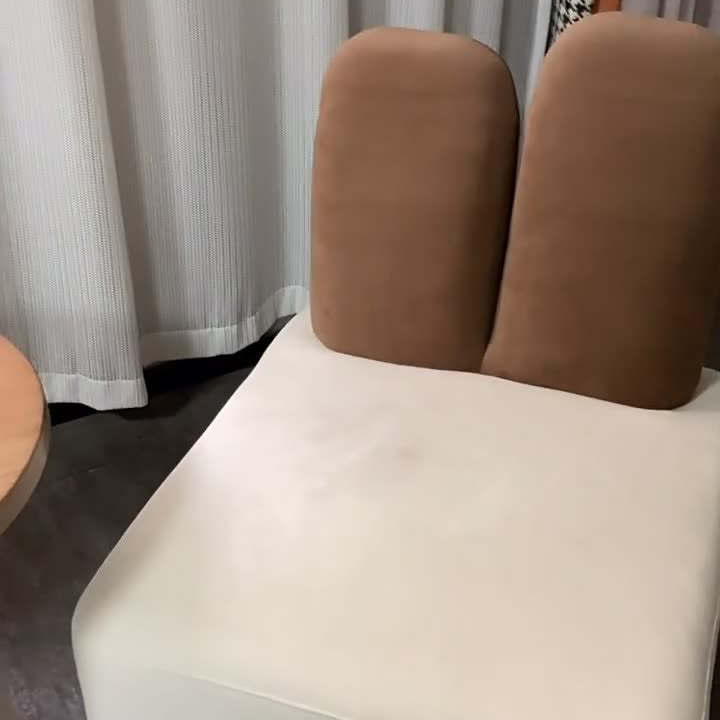 Contemporary Houndstooth Rabbit-Ear-Back Accent Chair