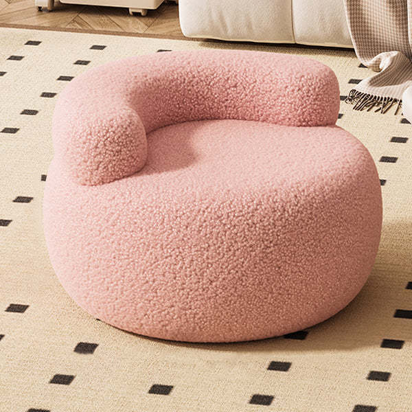 Gray creative fleece pouf low stools