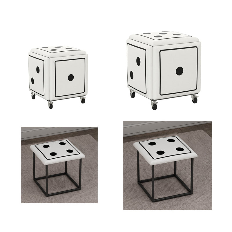 Contemporary Dice 5-in-1 Stackable Stool with Casters