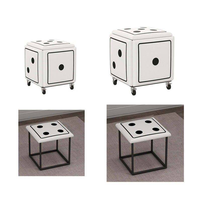 Contemporary Dice 5-in-1 Stackable Stool with Casters