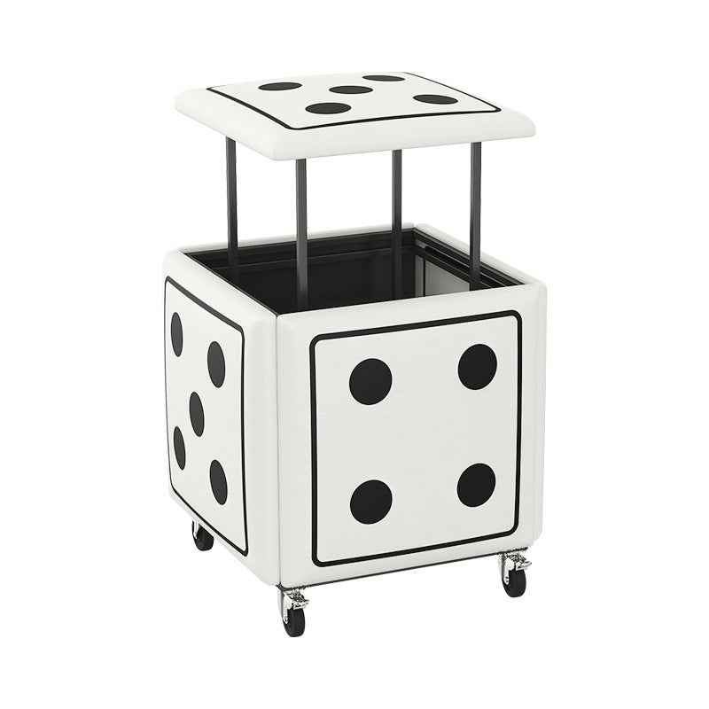 Contemporary Dice 5-in-1 Stackable Stool with Casters