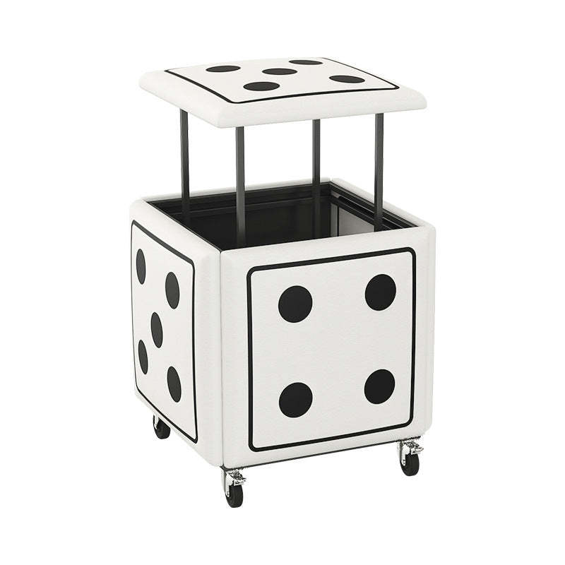 Contemporary Dice 5-in-1 Stackable Stool with Casters