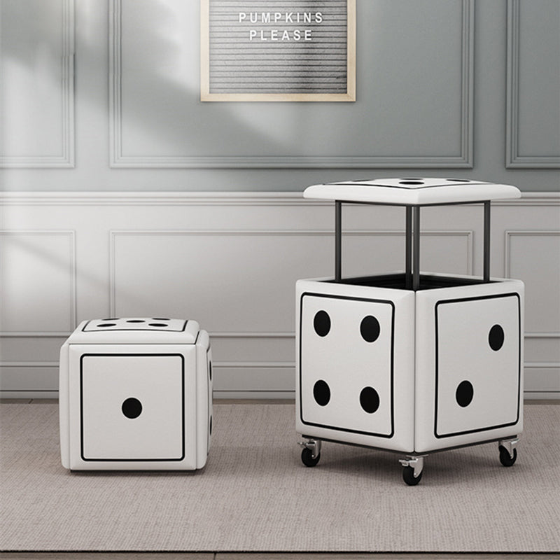 Contemporary Dice 5-in-1 Stackable Stool with Casters