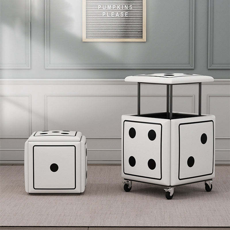Contemporary Dice 5-in-1 Stackable Stool with Casters