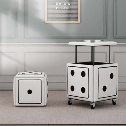 Contemporary Dice 5-in-1 Stackable Stool with Casters