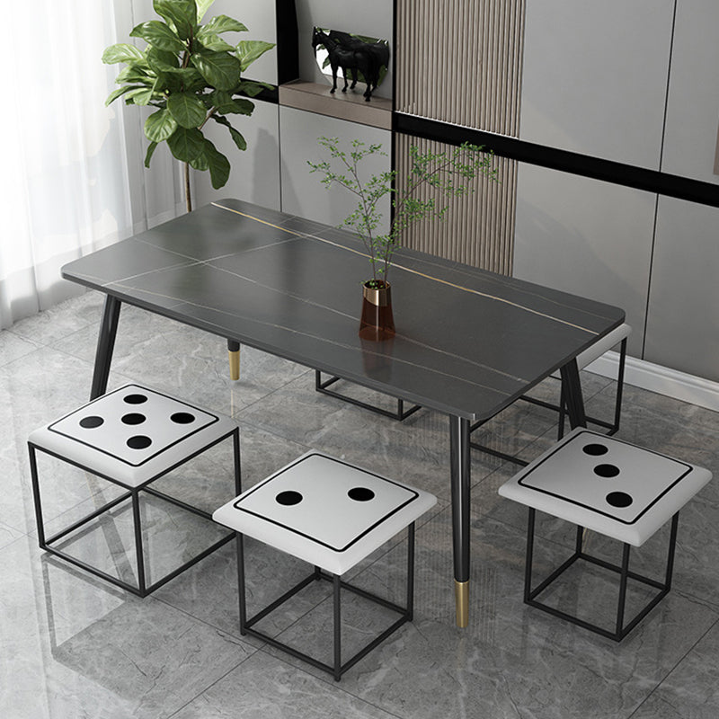 Contemporary Dice 5-in-1 Stackable Stool with Casters