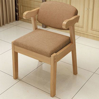 Fabric Upholstered Wood Dining Chair