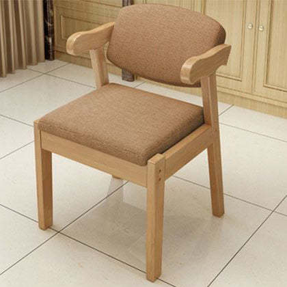 Fabric Upholstered Wood Dining Chair
