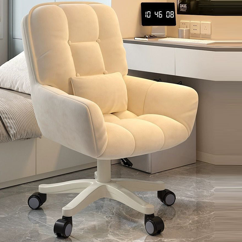 Modern Tufted Velvet Adjustable Swivel Desk Chair