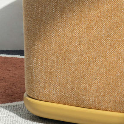 Nordic Curved Fabric Plastic Accent Chair