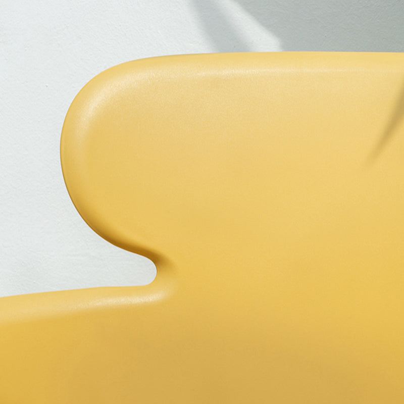 Nordic Curved Fabric Plastic Accent Chair — Blue